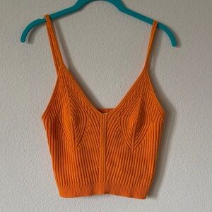 Sandro Vibrant Orange Knit Camisole